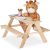 Relaxdays houten kinderpicknicktafel – tuinset kinderen – kindertafel buiten – speeltafel